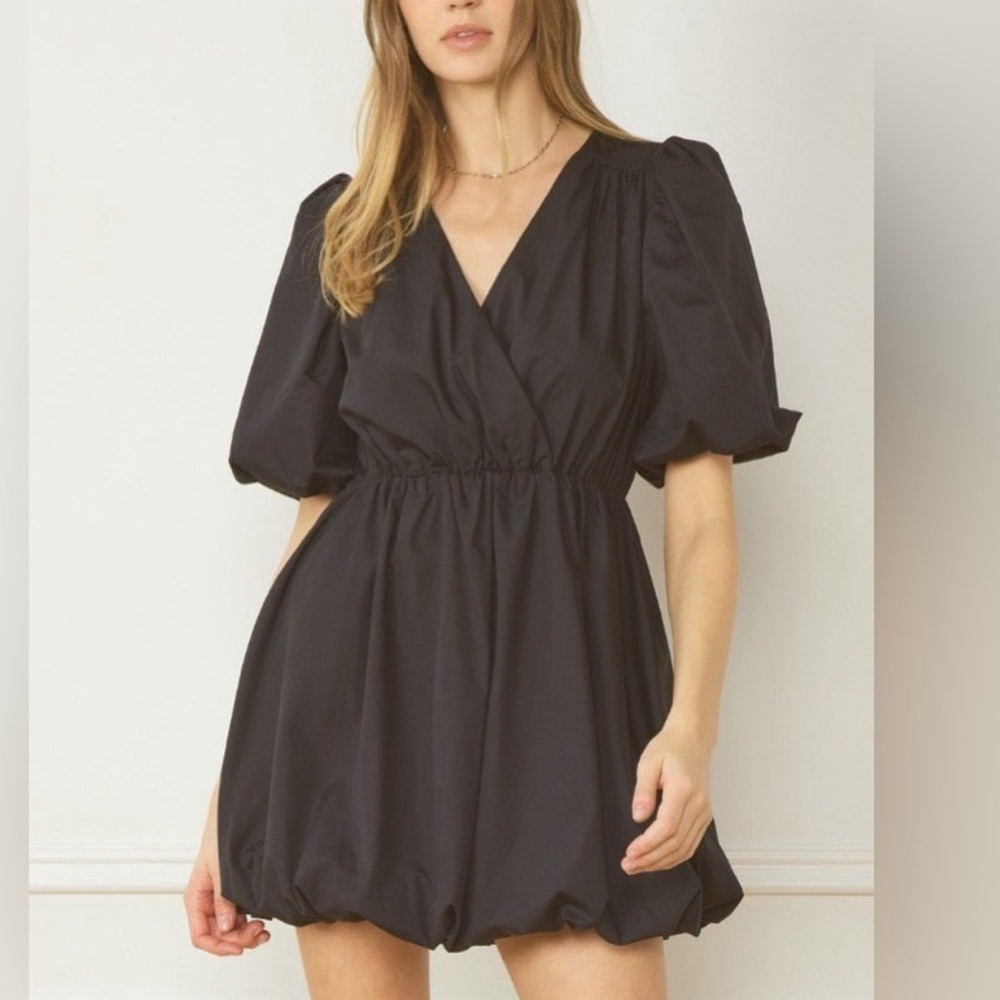 Entro Bubble Hem Mini Dress